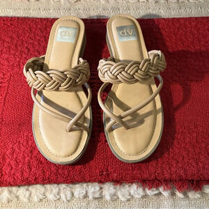 New dv Dolce Vita Fiorella Braided Sandal, Size 7.5, Color:Cafe